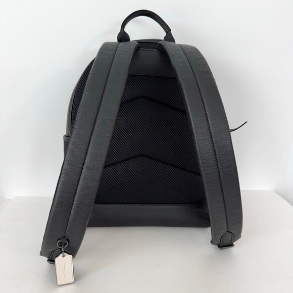 Coach Thompson Signature Jacquard Backpack Bag Varsity Stripe Canvas Leather - Picture 7 of 16